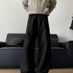 progeny Men Solid Black Track Pants image 3