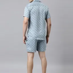 trundz Men Night Suit Set Grey Printed image 2