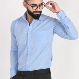 fubar Men Slim Fit Solid Spread Collar Formal Shirt image 5