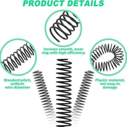Kosh Spiral Binding Ring 18mm, black (Pack of 1 packet) Manual Ring Binder image 3