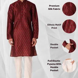 koshin Men Art Silk Kurta Pyjama Set-picture-30