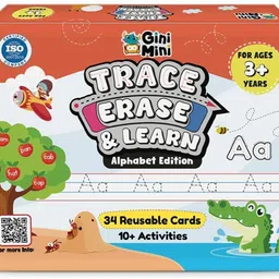 ginimini Trace, Erase & Learn- Rewritable & Reusable Activity Cards for Kids, 3-6 Yrs Old-picture-21