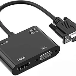 VOOCME VGA to HDMI VGA Adapter, VGA Splitter 1 VGA in HDMI VGA 2 Out, VGA to HDMI VGA Adapter HDMI Connector-image-10
