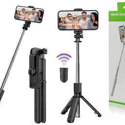 NKL Perfect Selfie Stick Extendable with Bluetooth Remote, Lightweight_93 Bluetooth Selfie Stick image 1