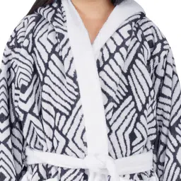 rangoli Navy Free Size Bath Robe image 3