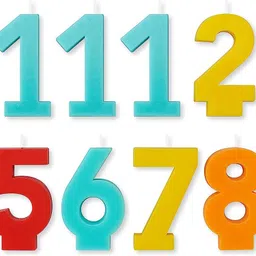 aamu moon Numeral 0-9 Candles For Birthday, Anniversary, Parties & Cake Topper Decoration Candle-picture-28