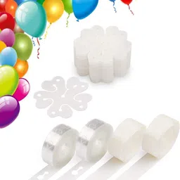 rjv global Solid Balloon Decorating 2 Arch Strip 200 Dot Glue & 6Flower Clips for Party Birthday Balloon-picture-10