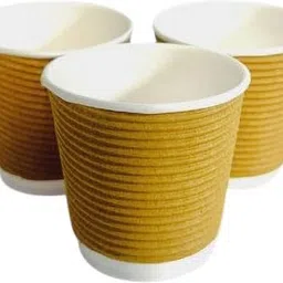 pace creation (Pack of 50) Ripple Glass | Premium Ripple Pattern Paper Cups for Hot and Cold Beverages Glass Set Water/Juice Glass-picture-25