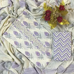 ejs Unstitched Pure Cotton Salwar Suit Material Printed-picture-15