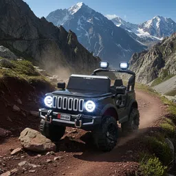 pp infinity Kids THAR 12V Electric Ride On Jeep For Kids With Remote Control, Music 1-6 Yrs Jeep Battery Operated Ride On image 5