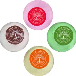 lá náturál Relaxing Bath Bombs Rose Lemon-Orange Eucalyptus Coffee-vanilla 60gm x 4pc image 2