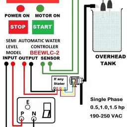 BeeSmart Semi Automatic Water Level Controller Manual on Auto Off BEEWLC-2 (Pack of 2) Wired Sensor Security System image 3