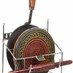 somkala Chakla/Belan Kitchen Rack Steel image 4