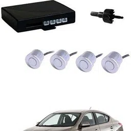 rkpsp Increased Safety for passengers Car White Parking Sensor LED Display/4 Parking Sensors Alarm Kit For Versa Parking Sensor image 1