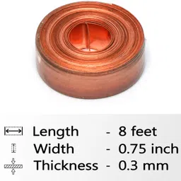 vastu-vigyan VASTU DOSH NIVARAN COPPER STRIP (8 FEET, 18 MM WIDHT, 0.3MM THICKNESS) (ST-1) Decorative Showpiece - 11 cm image 2