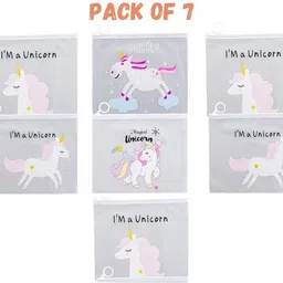 Birthday Return Gift Light Weight Unique Unicorn Printed Pencil Pouch Case with Zipper For Kids Unicorn Art Plastic Pencil Boxes-image-5