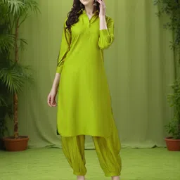 drix Women Viscose Rayon Kurta Patiala Set-picture-11