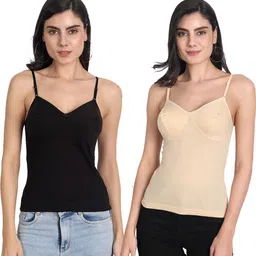 aimly Women Black, Beige Camisole-picture-17