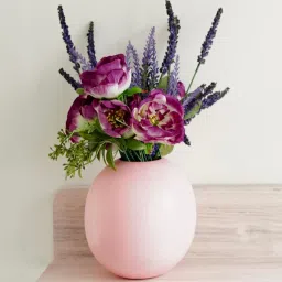 behoma Zudra Pink Iron Vase image 1