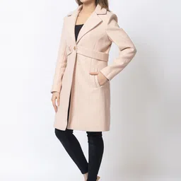 eleveight BRUSHED TWEED Self Design Coat For Women image 3