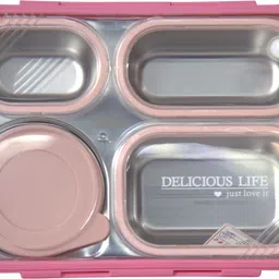 trendzyhand Leakproof 4 Compartment Lunch Box with Spoon and Fork | 4 Containers Lunch Box-picture-13