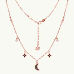 Nayla jewels Alia Rose Gold 925 silver charm Necklace Silver Charm Set-picture-25