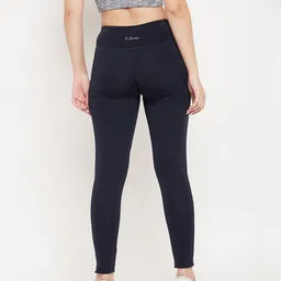 clovia Solid Women Blue Tights image 2