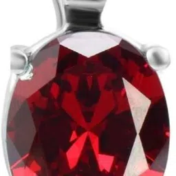 Femme Jam 925 Sterling Silver Natural Garnet Gemstone Designer Pendant for Women & Girls Garnet White Gold Pendant-picture-11