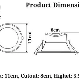 mvl 9 Watt Decorative 7 in 1 LED Round Ceiling Light, Recessed Ceiling Lamp image 4