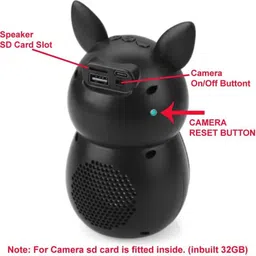 MatLogix 4k WiFi Bluetooth Speaker Full HD WiFi Camera Audio Video Recording Security Camera image 3