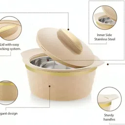 varietynest Premium Stainless Steel large Insulated Hotpot Double Wall Casserole/hot pot Serve Casserole image 4