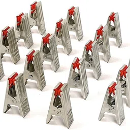 upalabdh Clothes Clip Pegs for Hanging Cloths Rod Rope With Plastic Storage Box Stainless Steel Cloth Clips image 2