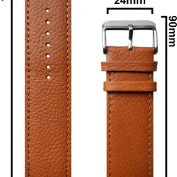 Rayyn HIPPO PLAIN DESIGN 24 mm Genuine Leather Watch Strap image 3