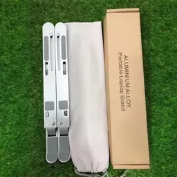 QueryZen Aluminum Alloy Adjustable, Portable, Foldable, Ergonomic, Tablet Laptop Stand Aluminium Desk Stand Rotatable Laptop Stand with Adjustable Height Compatible with Universal Laptops image 5