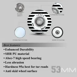 jaspo Hurricane Red Skull Suitable for Age Group Above 8 Years 31 inch x 8 inch Skateboard image 5