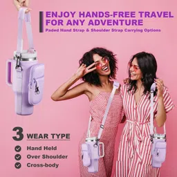 house of quirk Water Bottle Carrier Bag with Phone Pocket for 40/30 oz Tumbler-Only Bag image 4