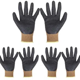 frontier Half-Dip Coating Gloves For Industrial & Construction Use (Pack Of 3 Pairs) NitrileSafety Gloves image 2