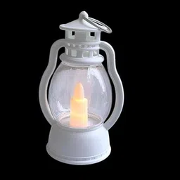 a s craft hub WHITE LED LAMP White Plastic Hanging Lantern image 5