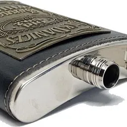 tfg Essentials Leather Wrapped Liquor Flasks Or Wine Whiskey Alcohol Drinks Holder Pocket Bottle With Easy Refill Funnel Set Stainless Steel, Leather Hip Flask Stainless Steel Hip Flask image 2