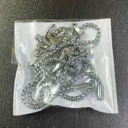 divinesouviners God Panchmukhi Hanuman Ji Locket for Men & Women Pure Silver image 3