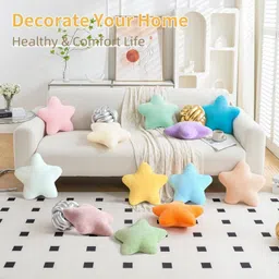 avs Star Pillow Cute Star Shaped Cushion Room Decor Plush Cushion for Bedroom Sofa - 35 cm image 4
