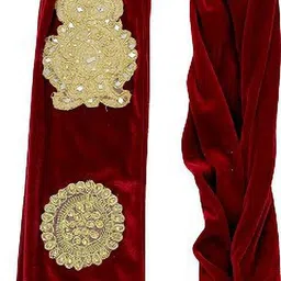 joley poley Velvet Embellished Maroon Men Dupatta image 3