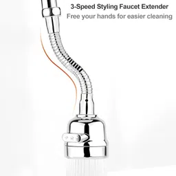 elona 360 Flexible Tap Extender for Kitchen Sink and bathroom Faucet Nozzle image 5