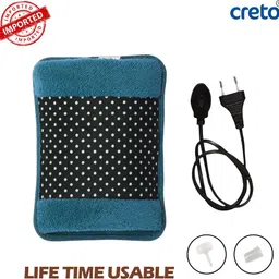 creto Electric Hot Gel Bag | Auto Power Cut off Saftey | Soft Fur Surface Electric 1 L Hot Water Bag-picture-15