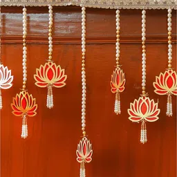 ecraftindia Maroon Assorted Beads Handmade Bandarwar, Toran For Main Door image 4