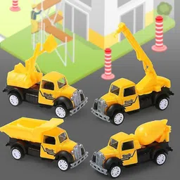 little finds Construction Die Cast Pack of 4 image 2