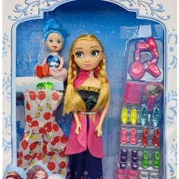 Pretty Anna Doll with Baby Mini Toy and Matching Accessory Kit-image-6