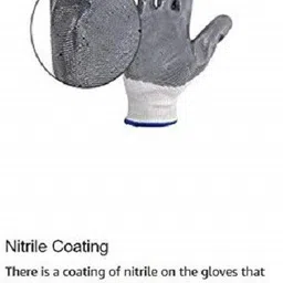 adroitz SUPERIOR QUALITY ANTI CUT SAFETY HAND GLOVE-19 Nylon, Synthetic, LatexSafety Gloves image 3