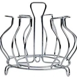 Stylish Glass Organiser for Glasses and Glass Stand Made Stainless Steel Steel Glass Holder-image-2