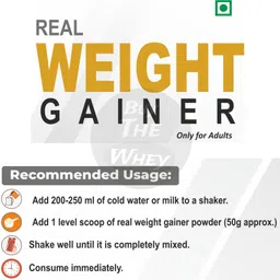 buy the whey Real Weight Gainer | Lab Tested | 100% Genuine | For Adults with creatine - Weight Gainers/Mass Gainers image 4